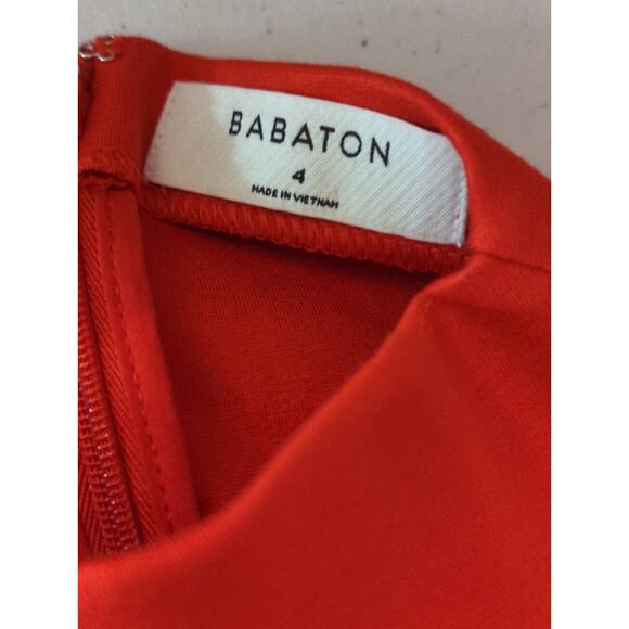 Babaton Red Matheson High Neck Sleeveless Midi Dress Size 4 Holiday Valentine - Picture 12 of 13